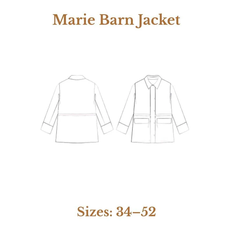 PATRON DE COUTURE PDF | Veste Marie Barn | Maéli Paris | FRANÇAIS SEULEMENT