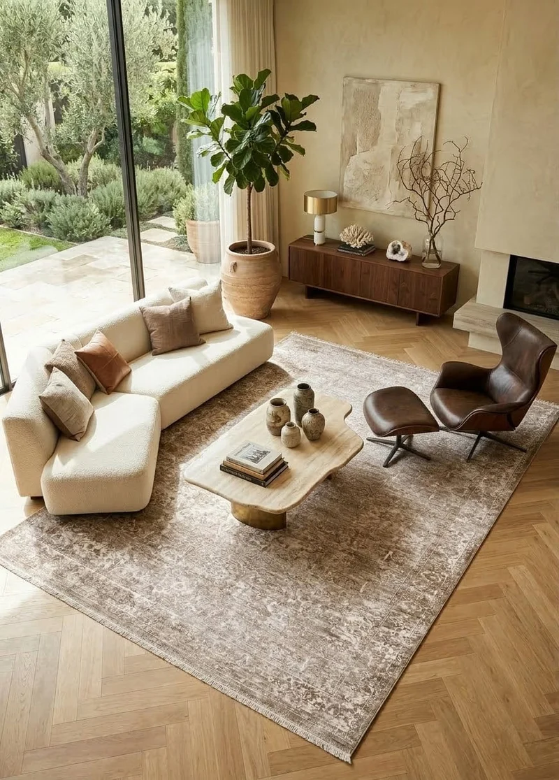 Tappeto Moderno Roma Beige