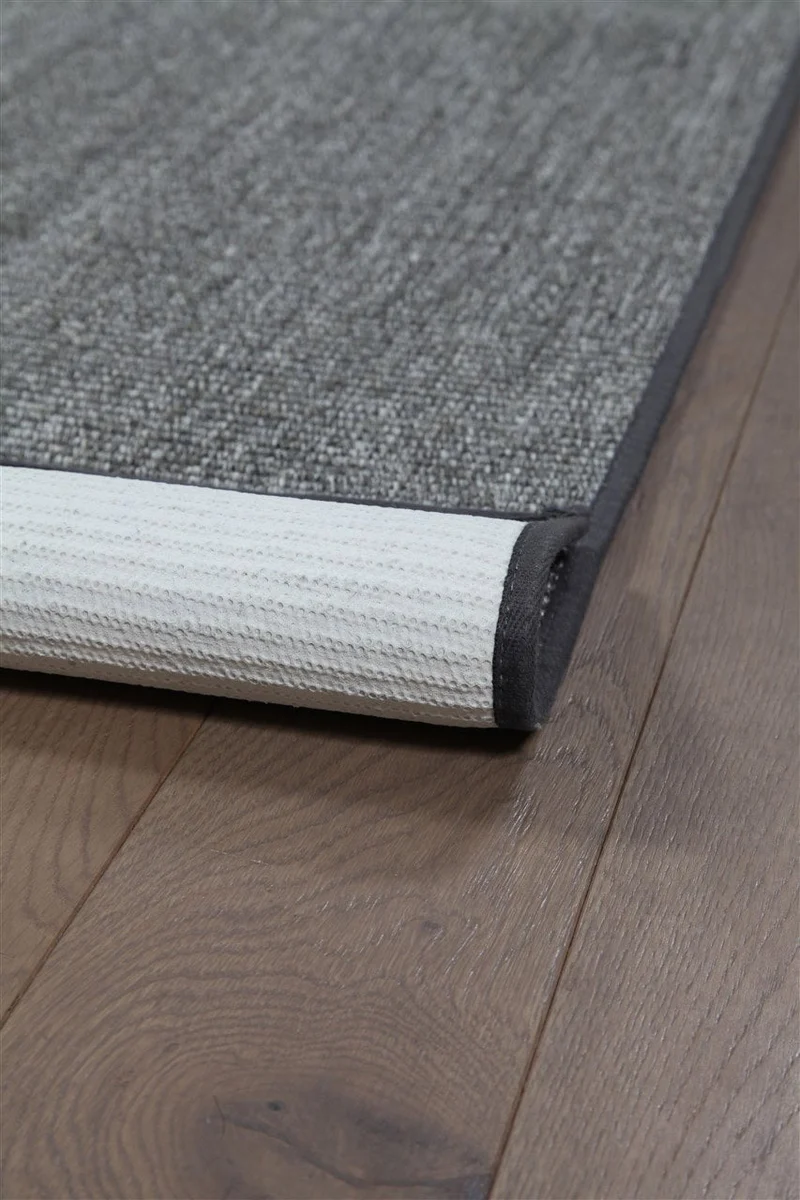 Tappeto Etnico Sisal Boucle Grigio