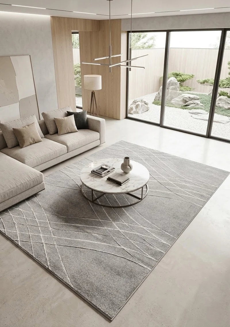 Tappeto Moderno Carve Grigio