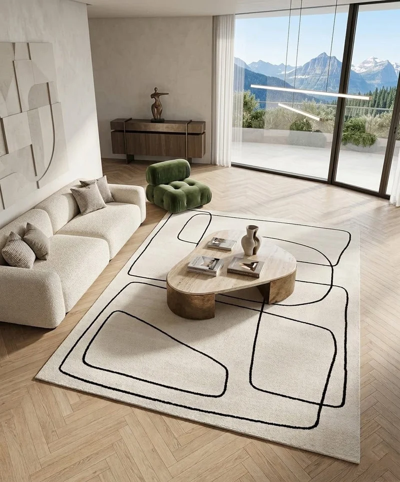 Tappeto Moderno Atelier Nero