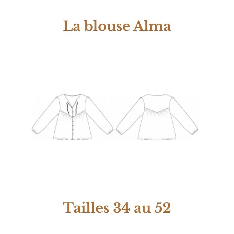 PATRON DE COUTURE PDF | Blouse Alma | Cha’Coud | FRANÇAIS SEULEMENT