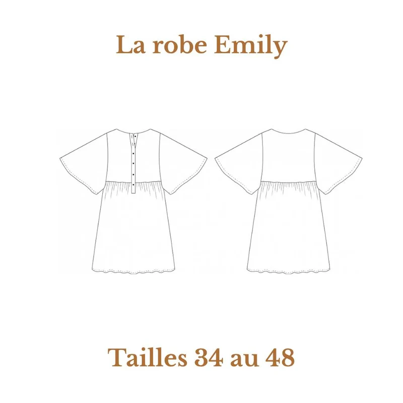 PATRON DE COUTURE PDF | Robe Emily | Cha’Coud | FRANÇAIS SEULEMENT