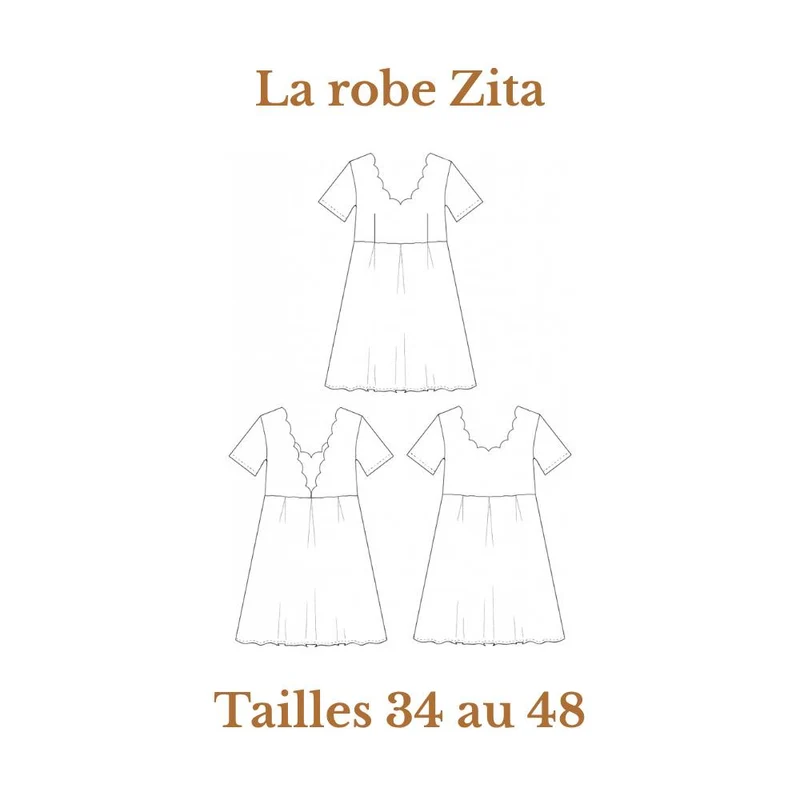 Patron de couture PDF | La robe Zita | Cha'Coud | Version française uniquement