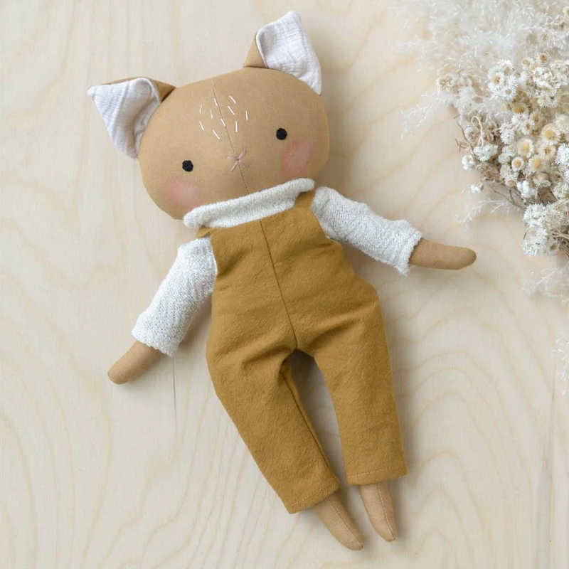 Patron de couture PDF | Poupée chat + 2 tenues | Mes Petites Lunes