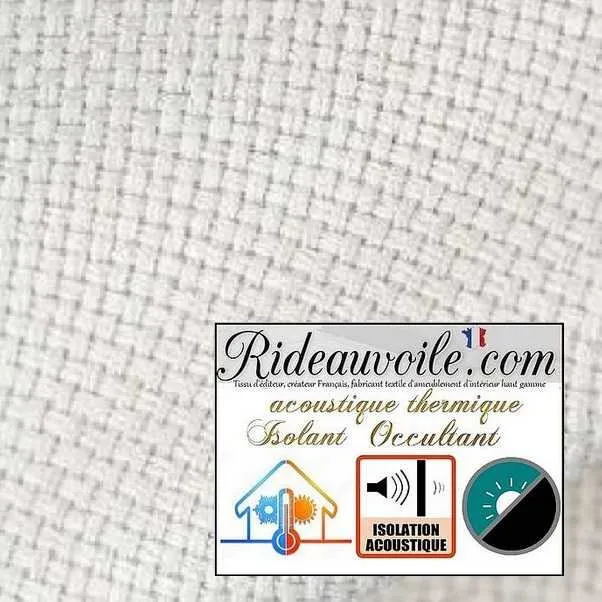 Toile ameublement écru isolant doublé polaire Obscurcissant thermique mètre rideau