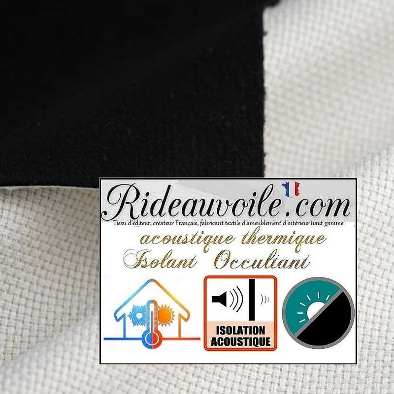 Toile ameublement écru isolant doublé polaire Obscurcissant thermique mètre rideau