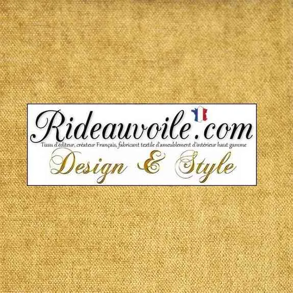 Jacquard Velours chenille jaune or tissu ameublement Intérieur Architecte sur mesure