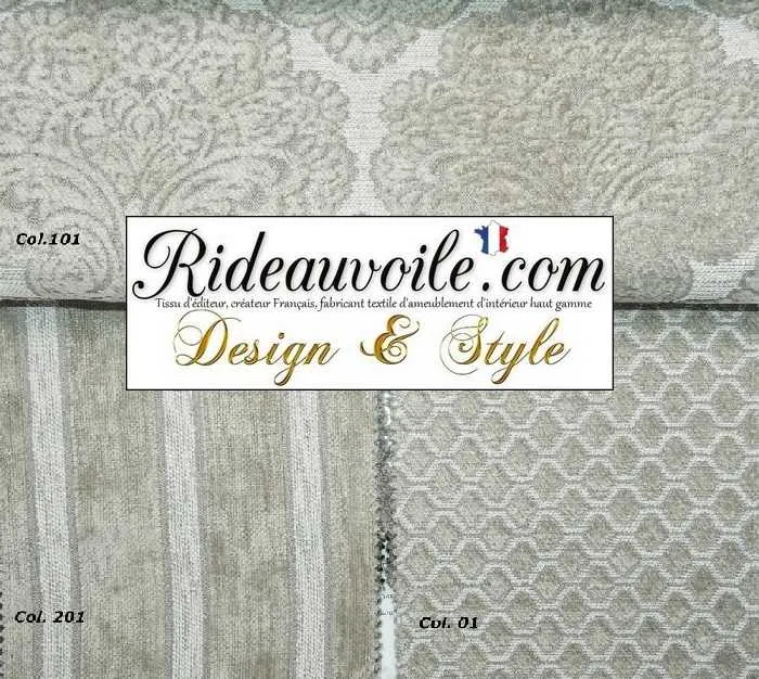 Rideau Velours chenille blanc ivoire mètre rideau tissu ameublement confection