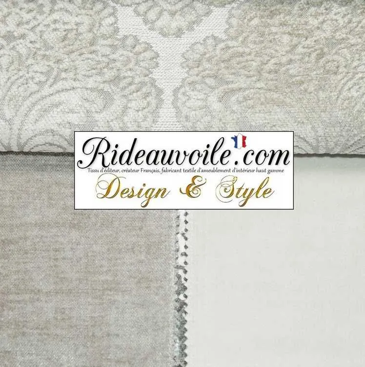 Velours chenille blanc au mètre rideau tissu ameublement confection rideau