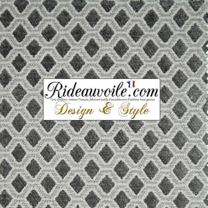 Velours chenille gris mètre rideau tissu ameublement haut gamme achat confection