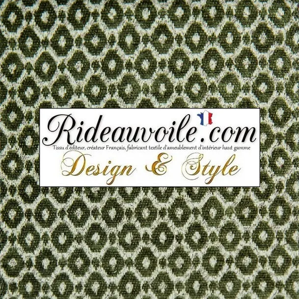 Damasco tissu ameublement d'intérieur Jacquard velours chenille vert mètre