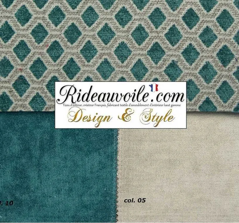 Damasco ameublement tissu Jacquard haut gamme Baroque velours vert mètre