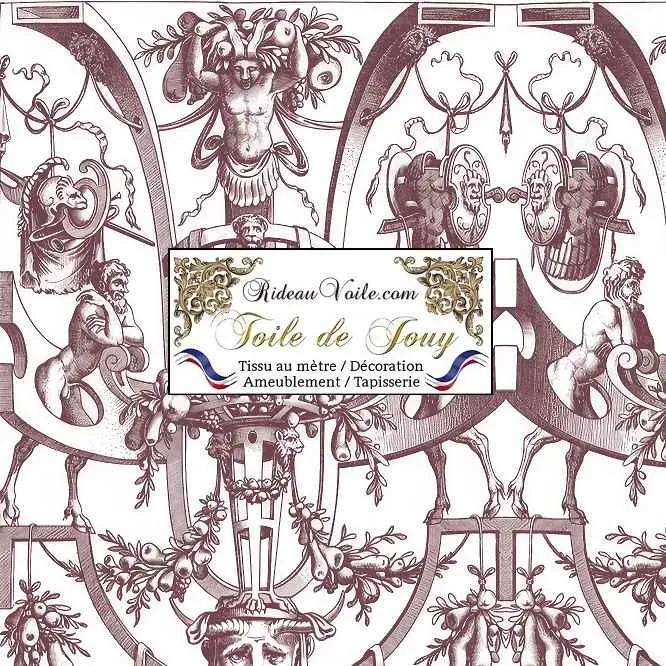 Boutique décoration Tissu imprimé Toile De Jouy ameublement mètre rideau voilage