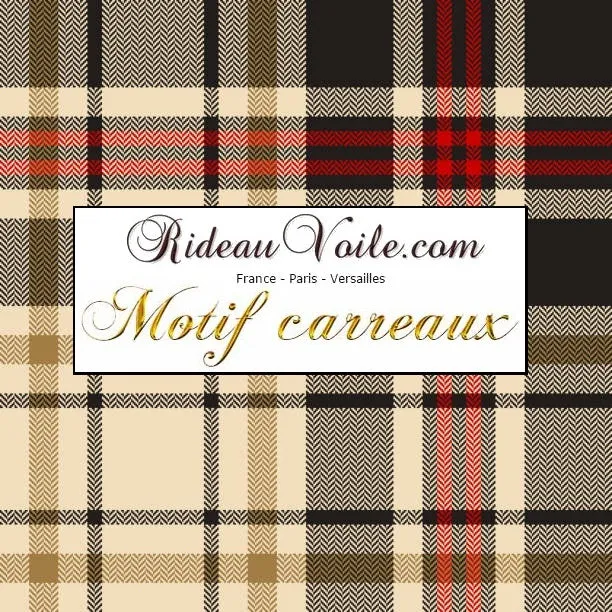 Studio architecte décorateur d'intérieur | Velours tissu carreaux tartan marron