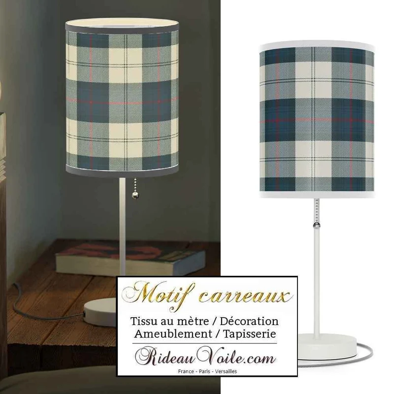 Cosy Maison Boutique Déco Chalet Mobilier Montagne VELOURS tissu carreaux tartan