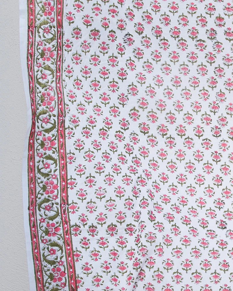 Paréo Blockprint rose