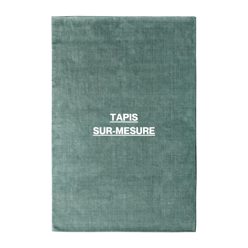 Tapis 100% laine Nouvelle-Zélande sur-mesure • Bleu pâle