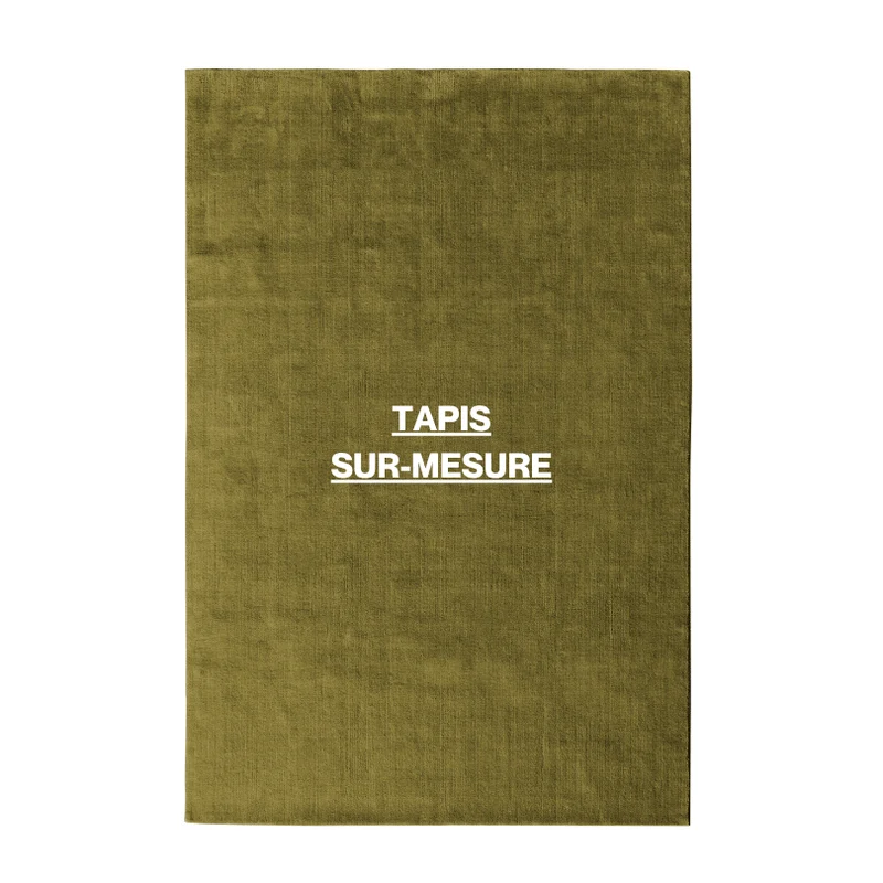 Tapis 100% laine Nouvelle-Zélande sur-mesure • Olive