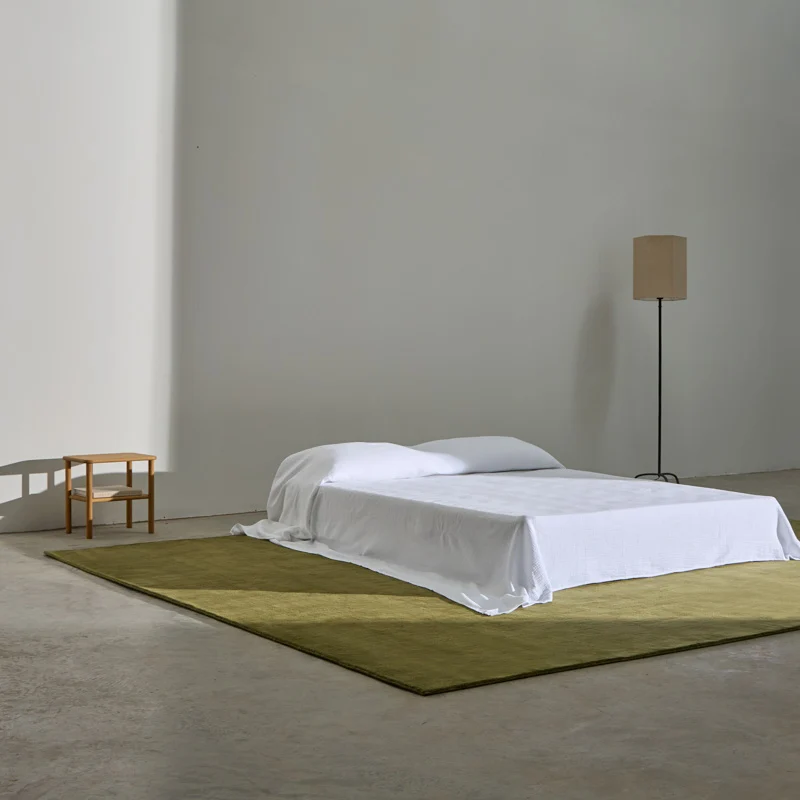 Tapis 100% laine Nouvelle-Zélande • Vert olive