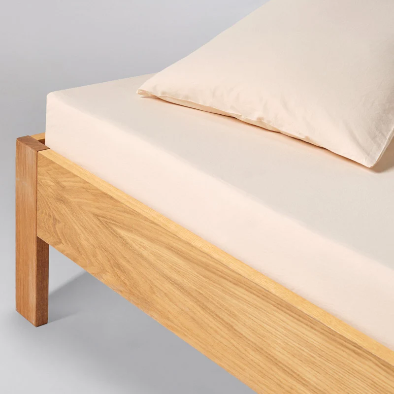 Parure de lit en percale de coton lavé 300 fils • Jaune Mimosa