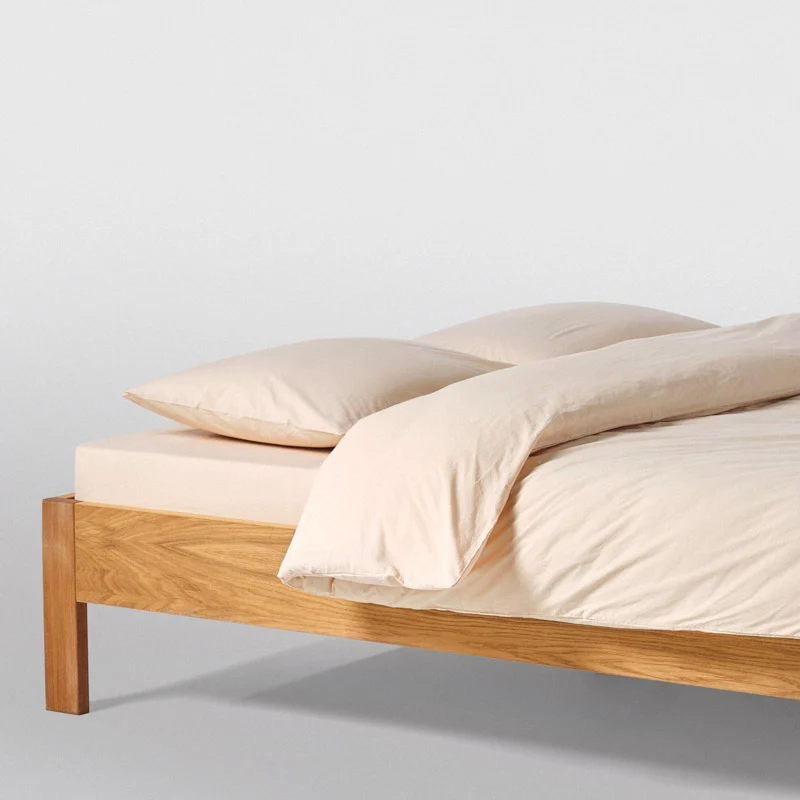 2 taies d'oreiller en percale de coton lavé 300 fils • Jaune Mimosa