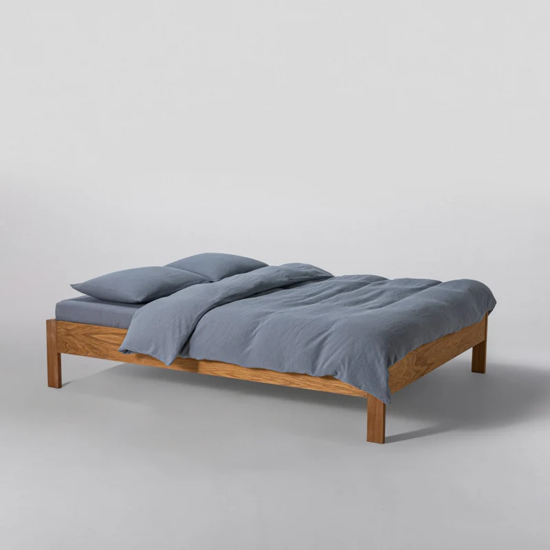 Housse de couette en gaze de coton 185g/m² • Bleu givre