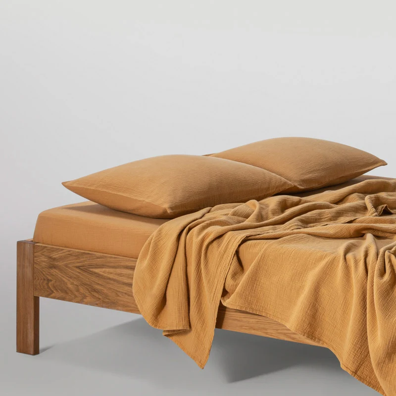 Drap plat en gaze de coton 185g/m² • Miel