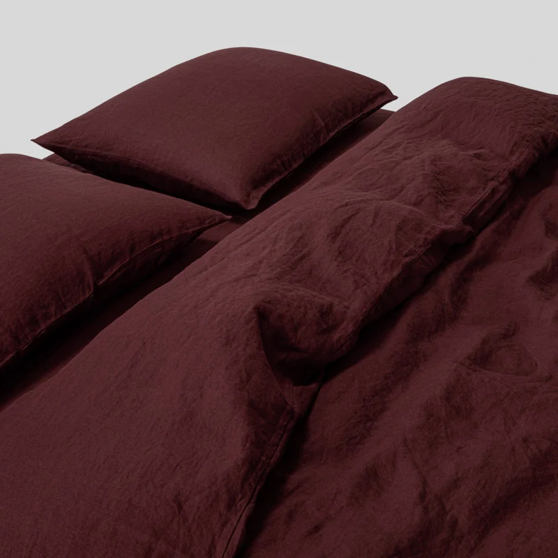 Housse de couette en lin lavé 190g/m² • Vignes