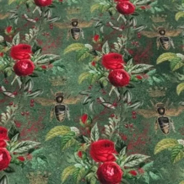 Green Bees & Roses
