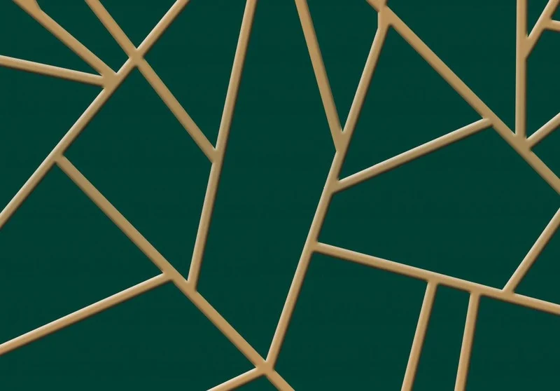 Geometric Stripes Bottle Green