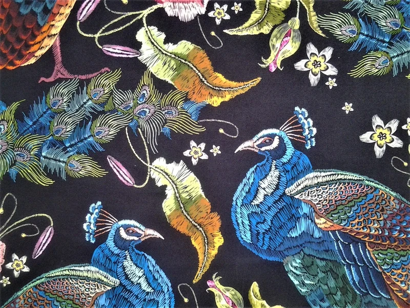 Peacock with Roses