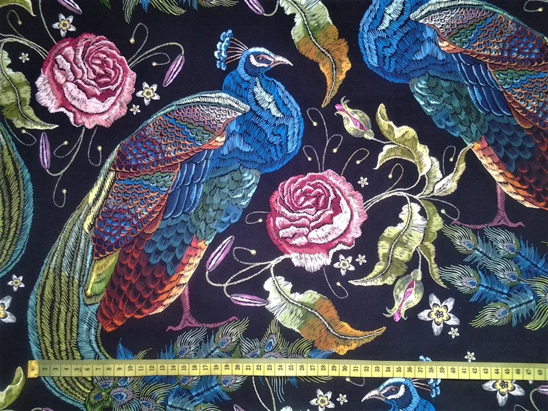 Peacock with Roses