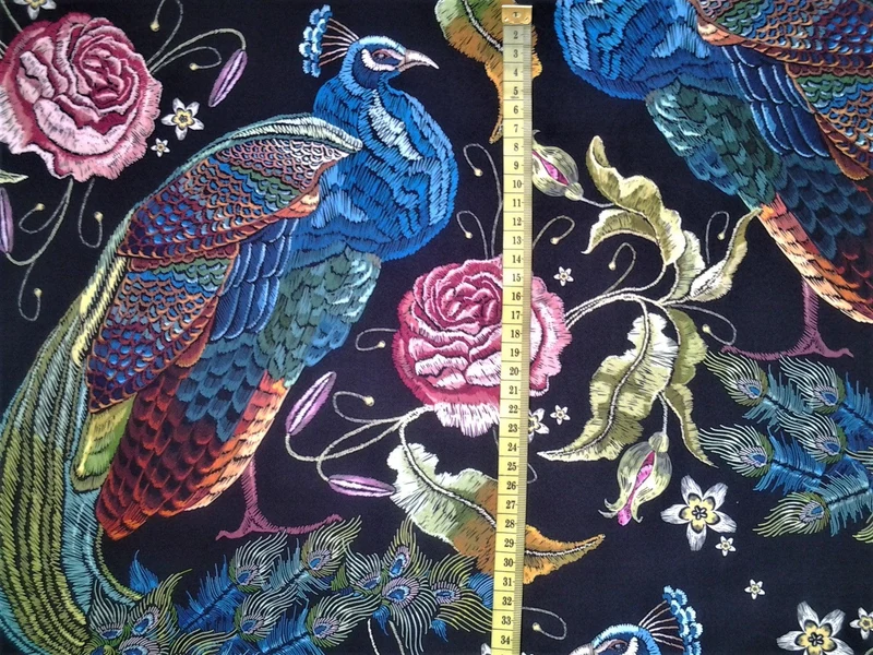 Peacock with Roses