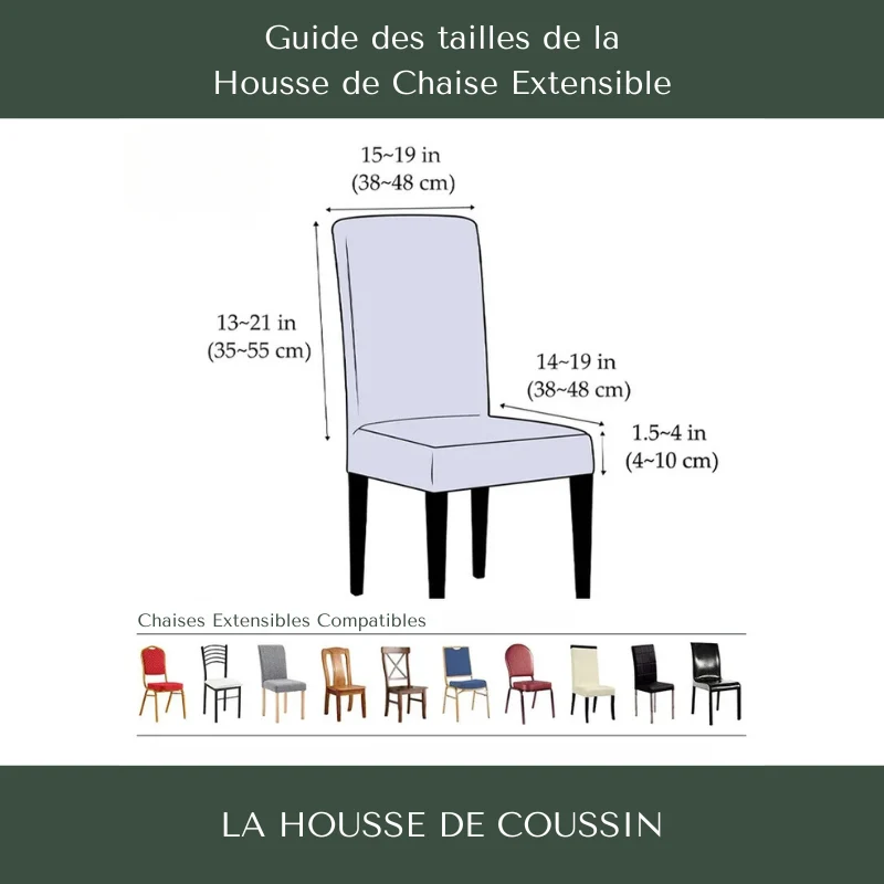 Housse de Chaise Extensible Bleu