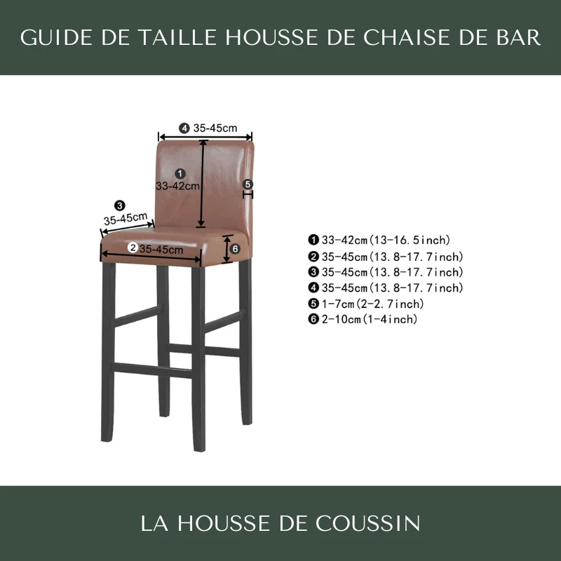 Housse pour Chaise de Bar avec dossier