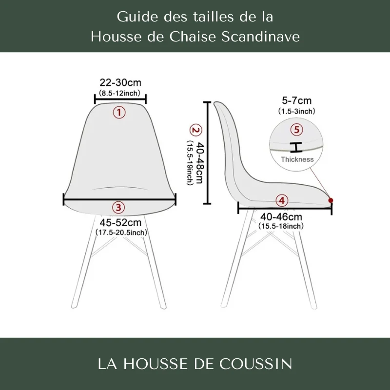 Housse de Chaise Scandinave Extensible