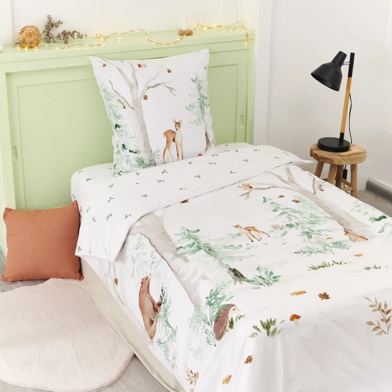 Taie d'oreiller Faon - Percale de coton