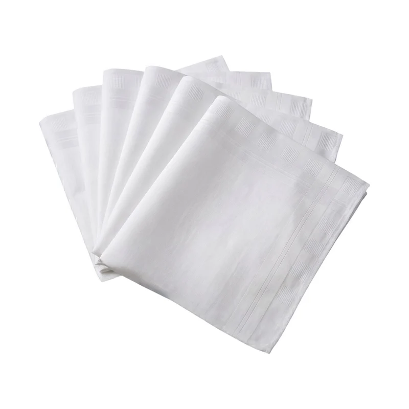 Lot de 6 Mouchoirs Philippe - Coton Jacquard