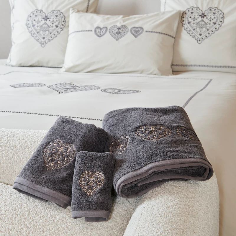 Gant de toilette Nuit au Chalet - Coton 600g/m²