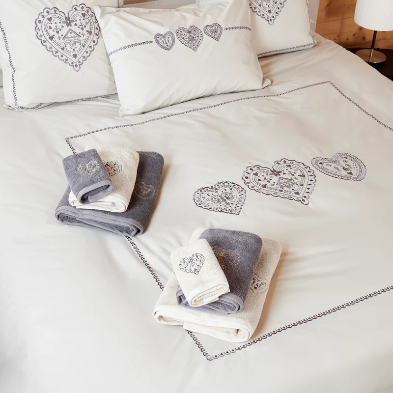 Gant de toilette Nuit au Chalet - Coton 600g/m²