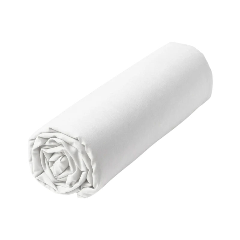 Drap housse double - Uni Coton
