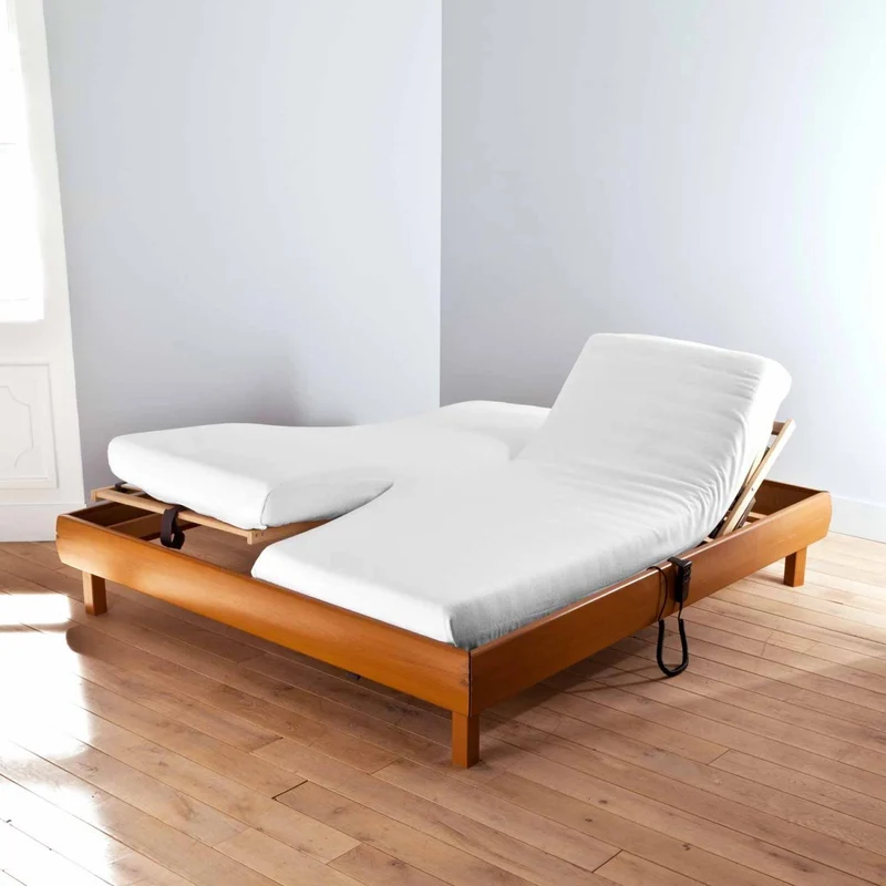 Drap housse double - Uni Coton