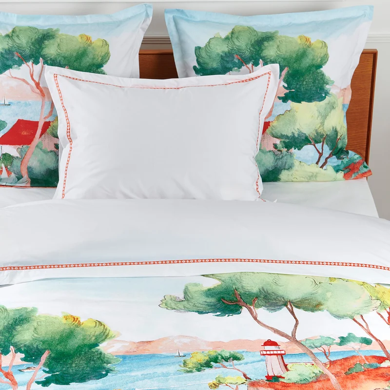 Parure de lit À l’ombre des pins - Percale de coton fils/cm²
