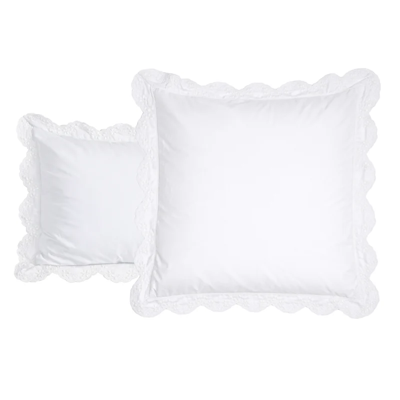 Parure de lit Héloïse - Percale de coton brodée