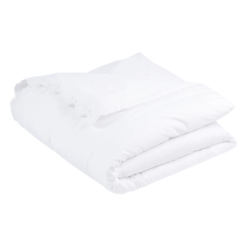 Parure de lit Héloïse - Percale de coton brodée