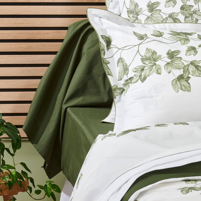 Parure de lit Lierre - Percale de coton