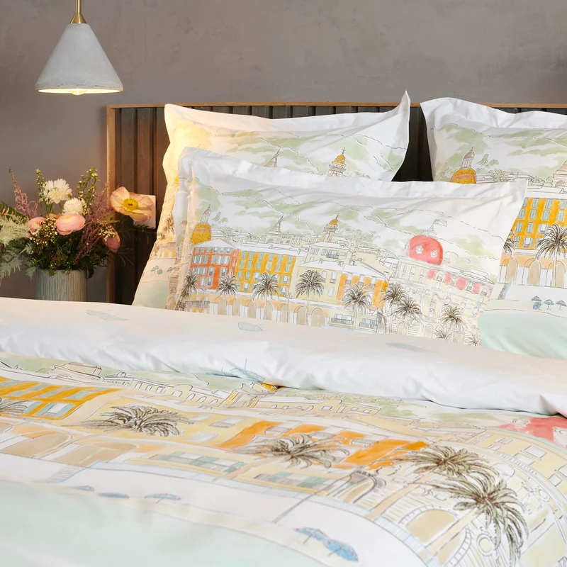 Parure de lit Nice - Percale de coton 120 fils/cm²