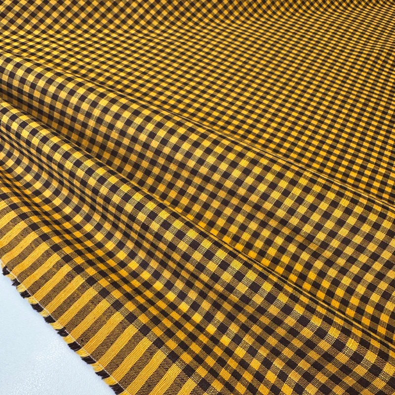 Tissu Lin Viscose - Carreaux, Alice