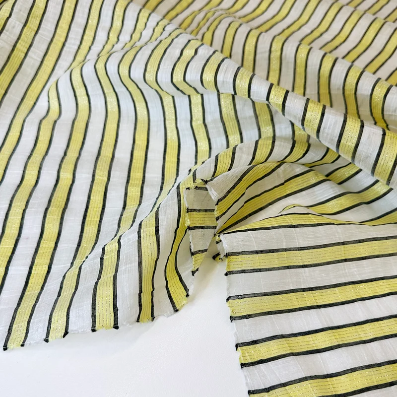 Tissu Organdi Lin, Polyester - Métallisé, Soleo